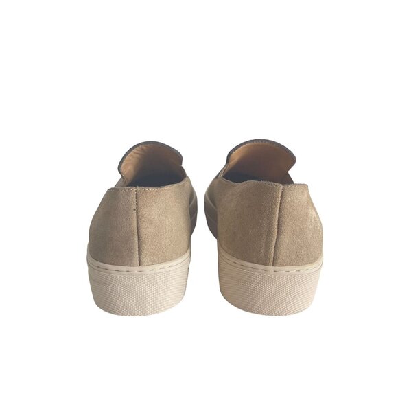 Frame Denim Le Ren Tan Suede Platform Slip On Womens Shoes 37.5/US 7 WORN ONCE - Picture 3 of 10